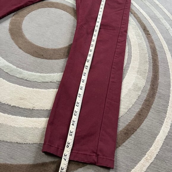Across The Pond Men's Burgundy Cotton Chino Pants 32x30 Signature Line - Picture 11 of 11